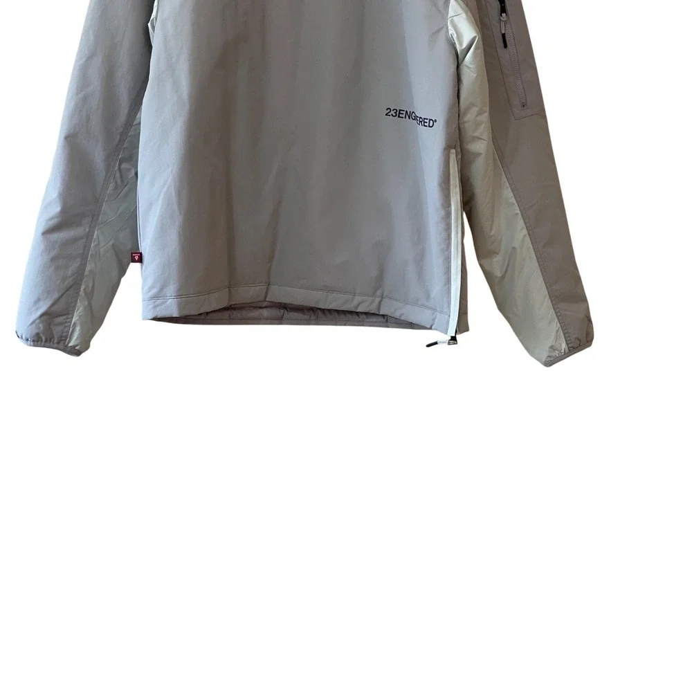 Jordan 23 Engineered Pullover Jacket‎ Gray Nylon Side Zip Pocket Mens